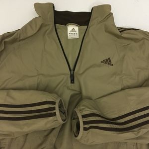 Adidas 1/4 Zip ClimaCool Olive Windbreaker Mens Large